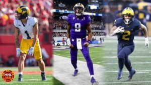 Ang larawang ito ay pinapakita ang CFB National Championship Washington vs. Michigan